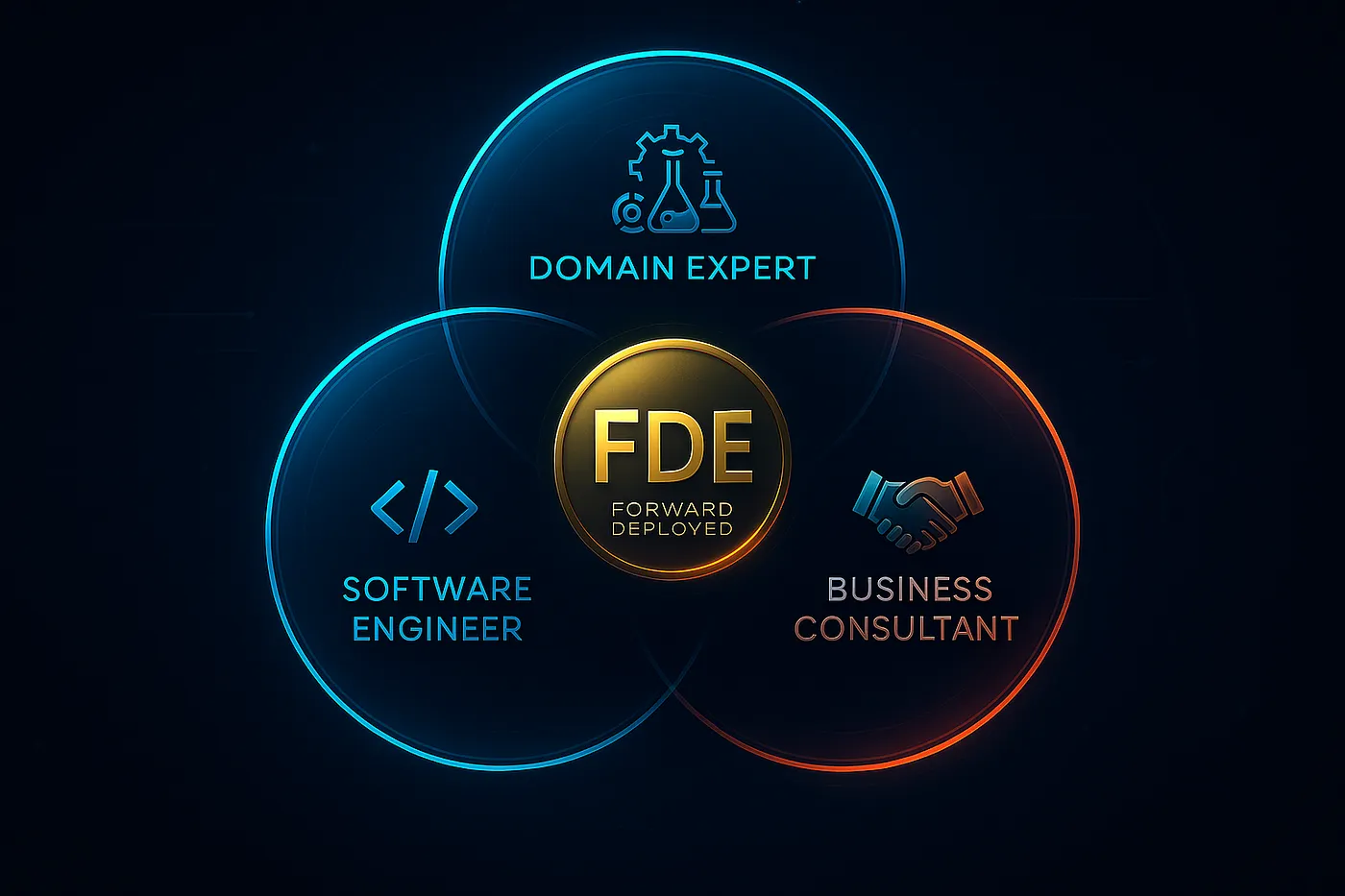 Forward deployed engineers working alongside a sales team on enterprise AI solutioning